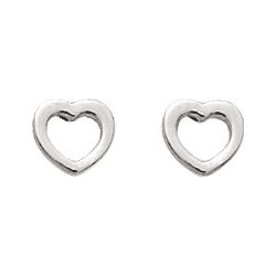 Boucles d'oreilles argent cœur